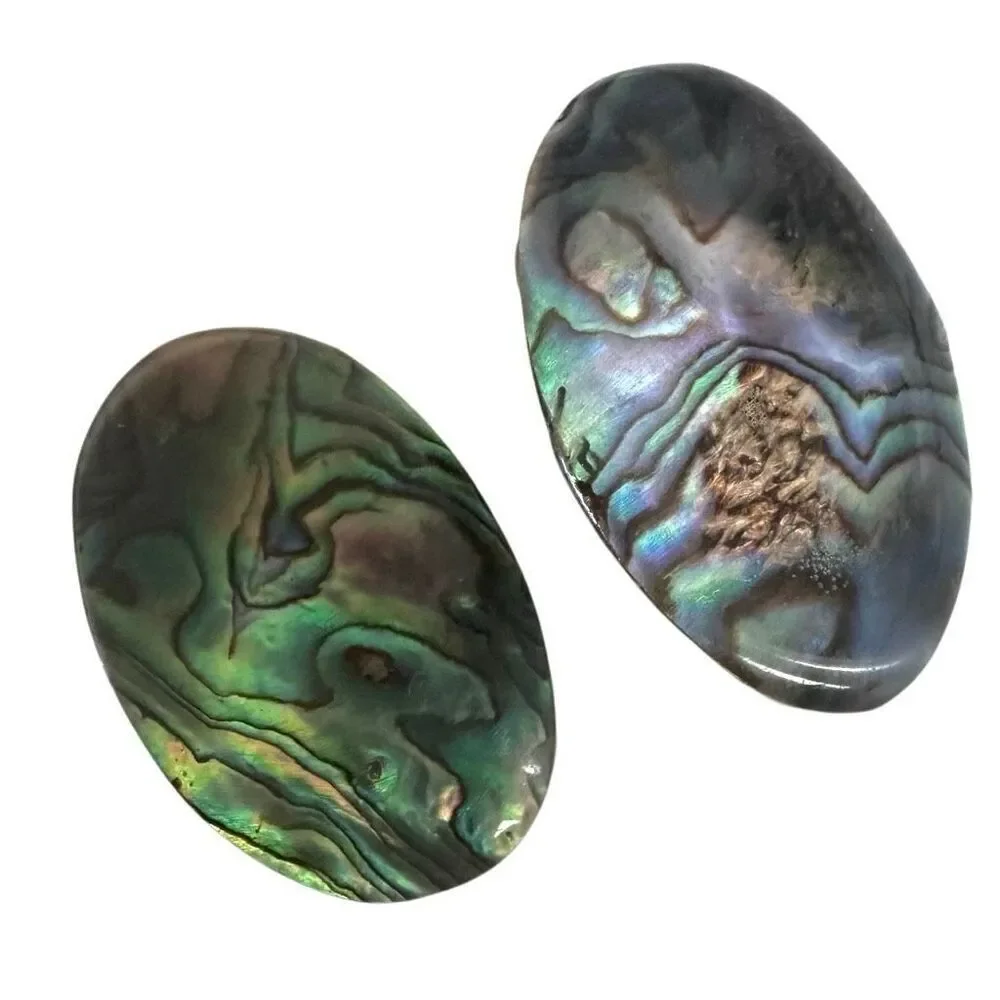Oval abalone post earrings